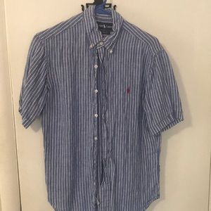 Men’s polo short sleeve button up